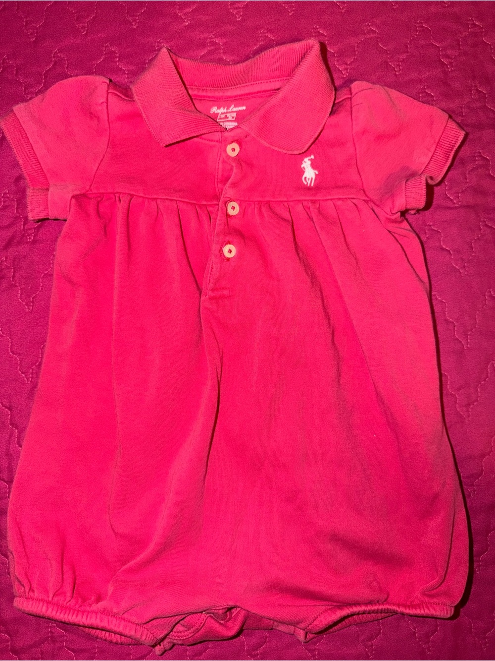 Ralph Lauren Pink Polo Romper Dress
